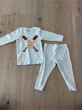 Oh Baby! Set Baseball Appliqué Baby Two-Piece Set